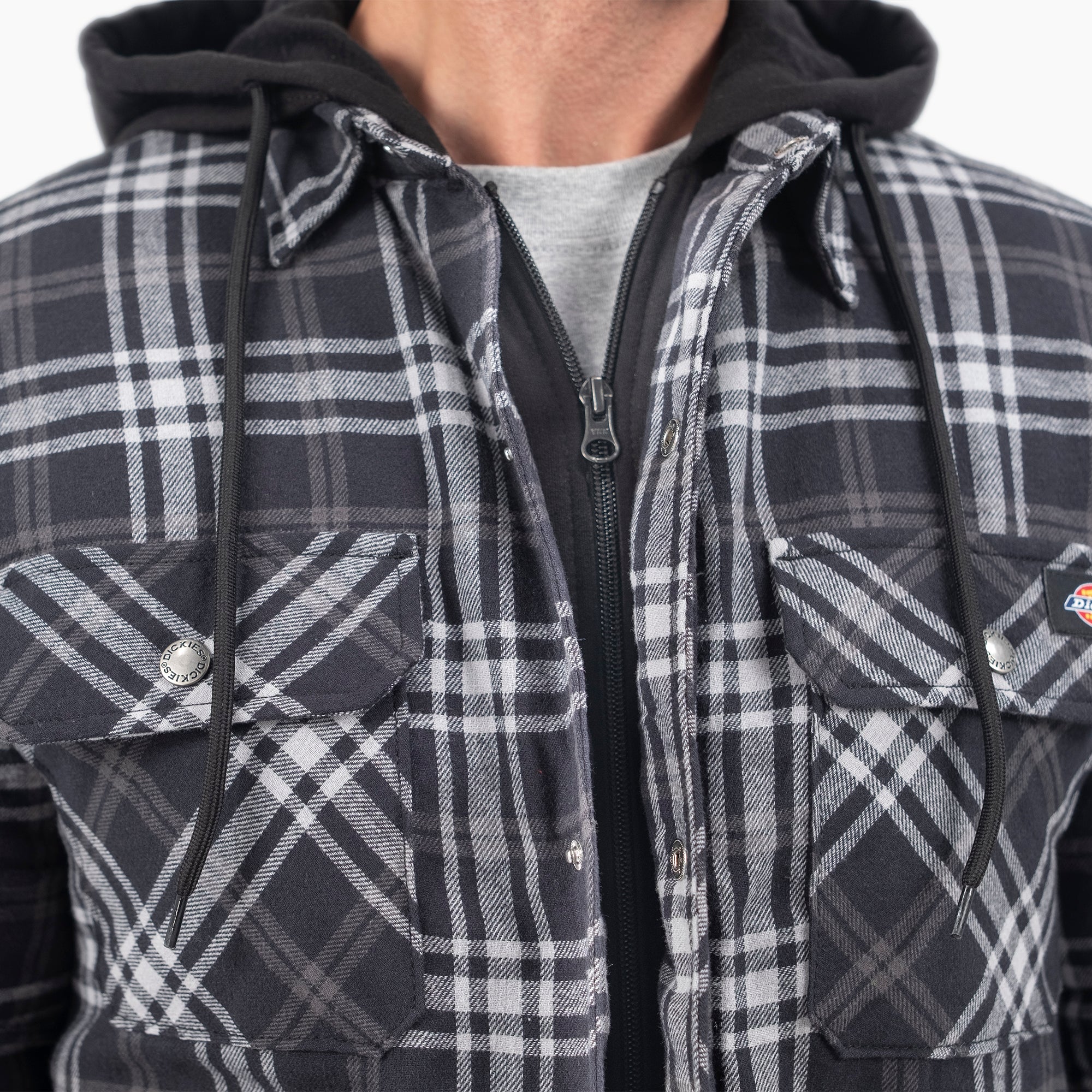 "Flannel Hooded Shirt Jacket"