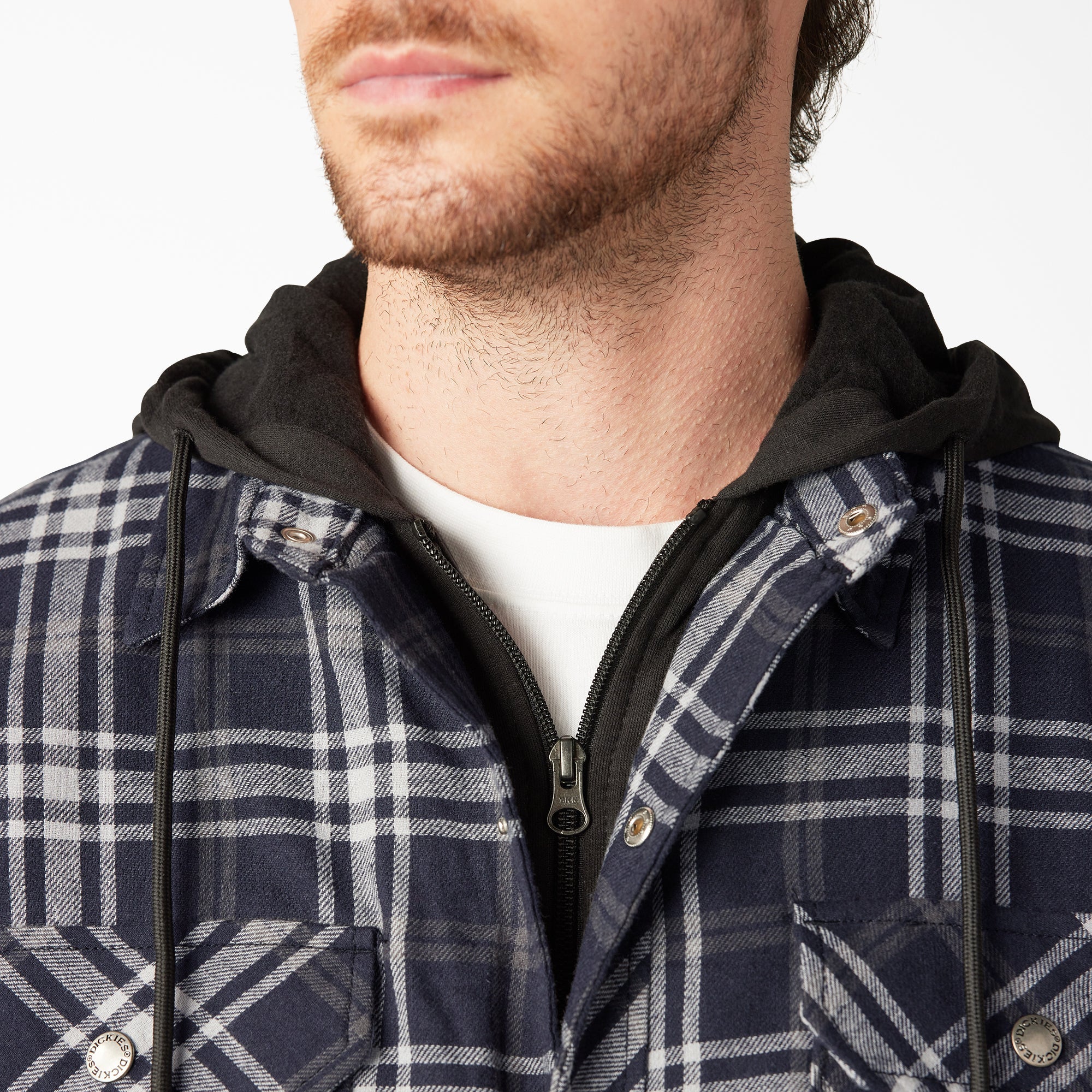 "Flannel Hooded Shirt Jacket"