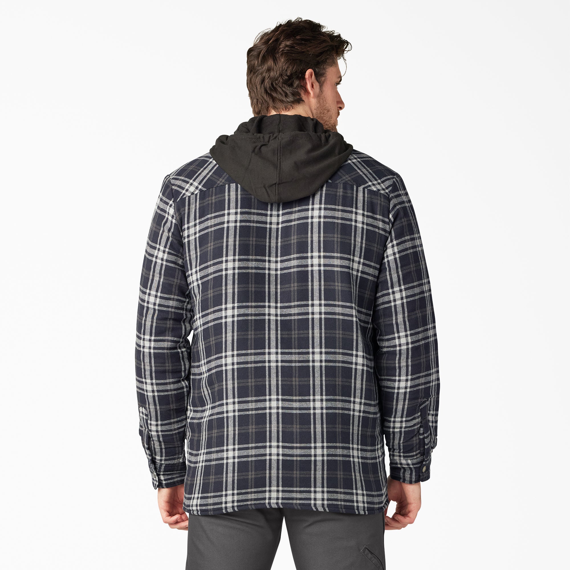"Flannel Hooded Shirt Jacket"