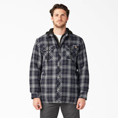 "Flannel Hooded Shirt Jacket"