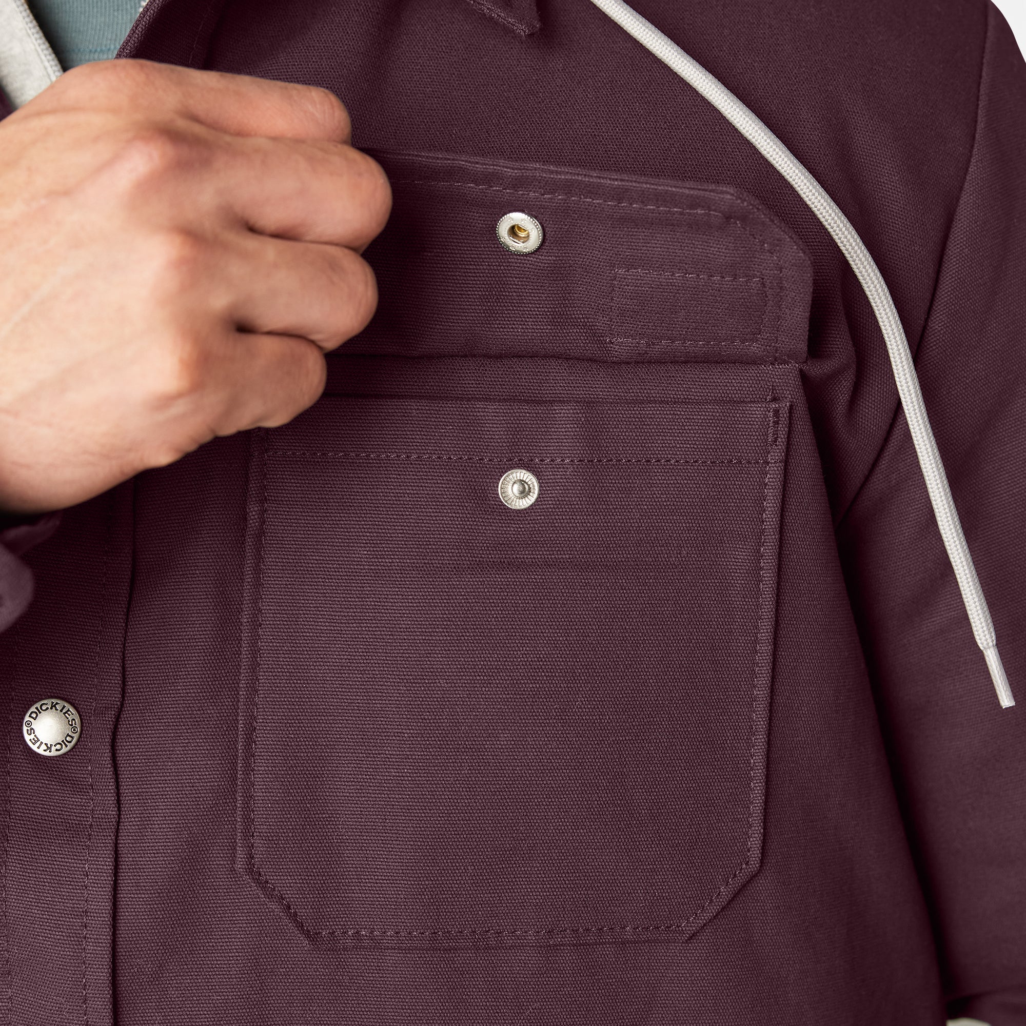 "Duck Hooded Shirt Jacket"