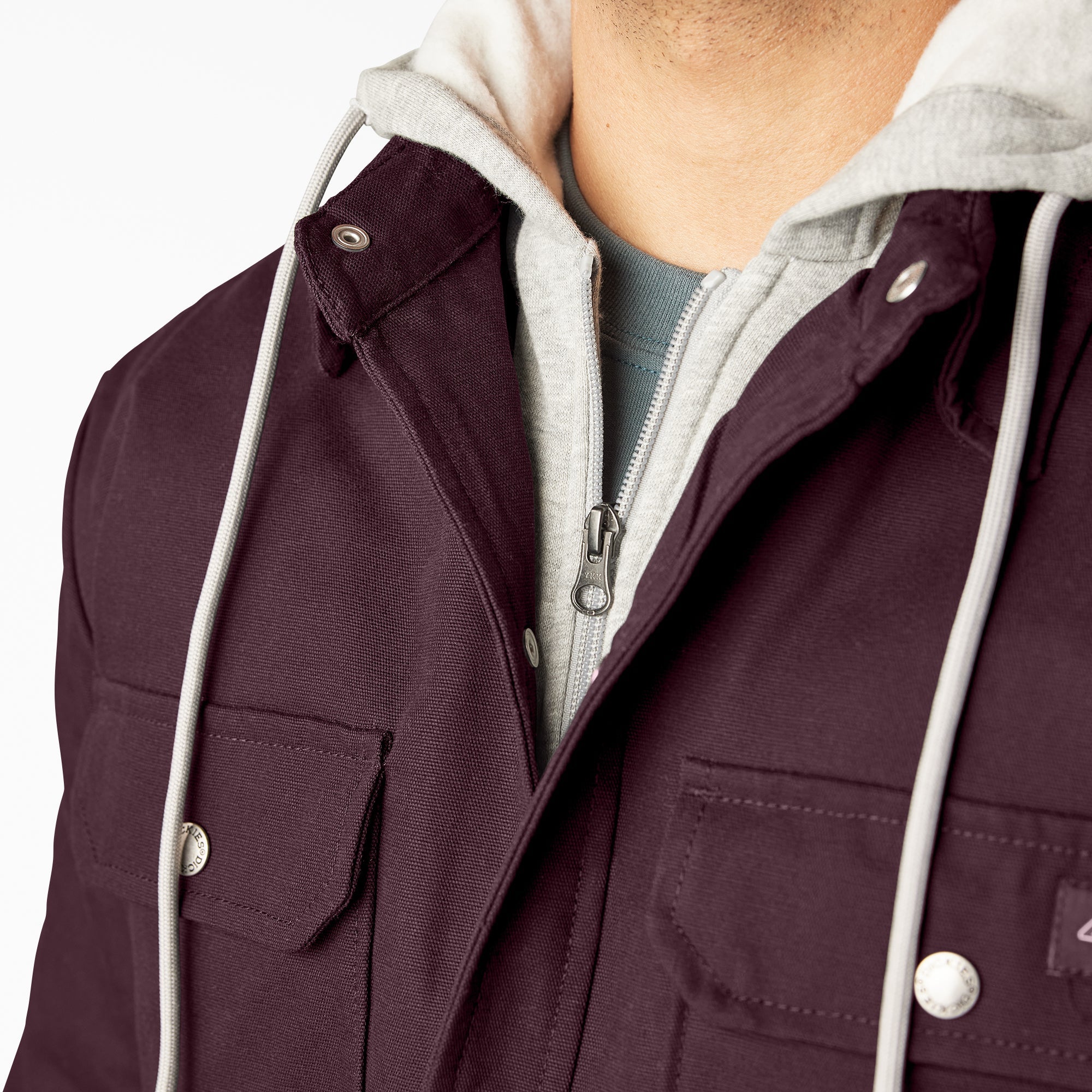 "Duck Hooded Shirt Jacket"