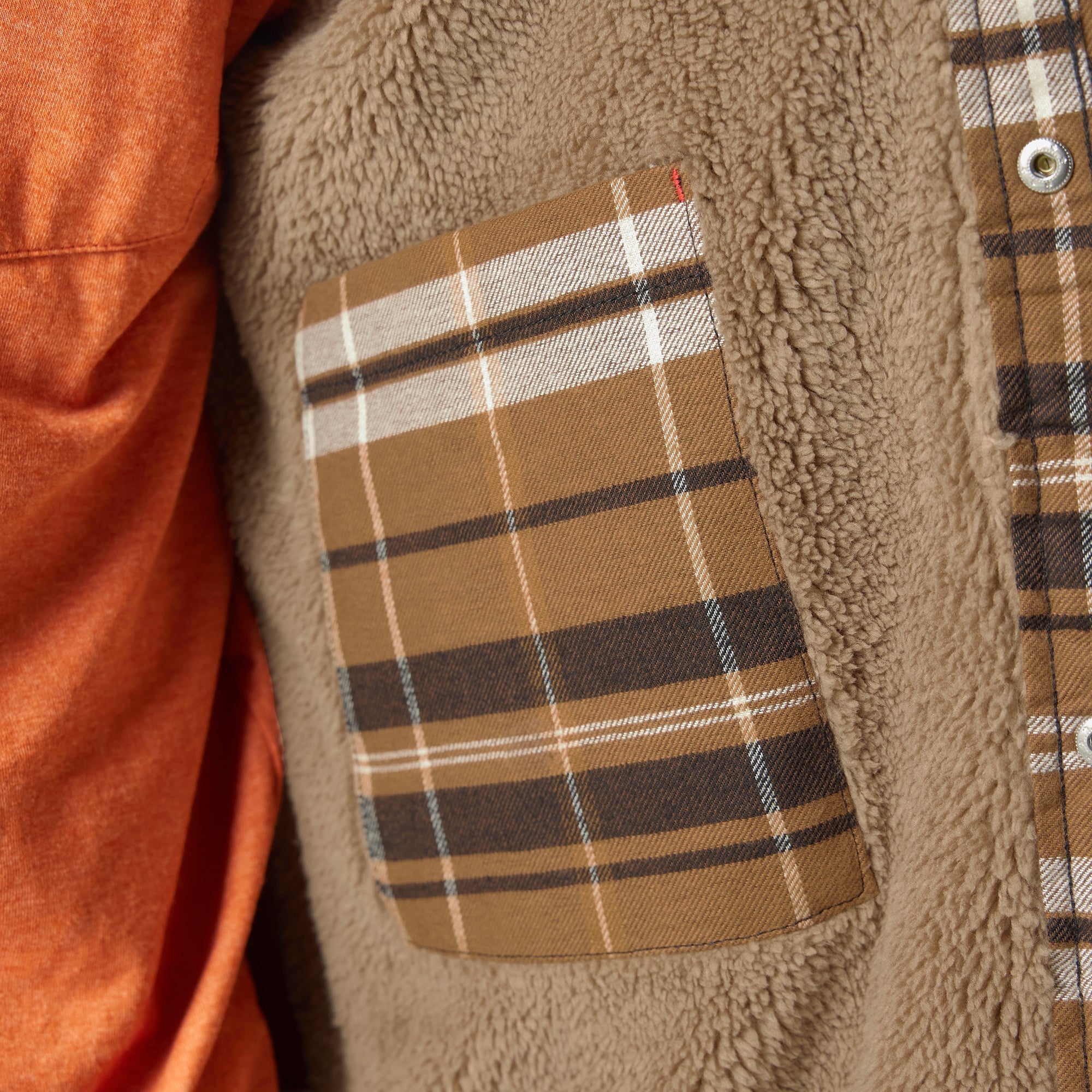 "Water Repellent Fleece-Lined Flannel Shirt Jacket"