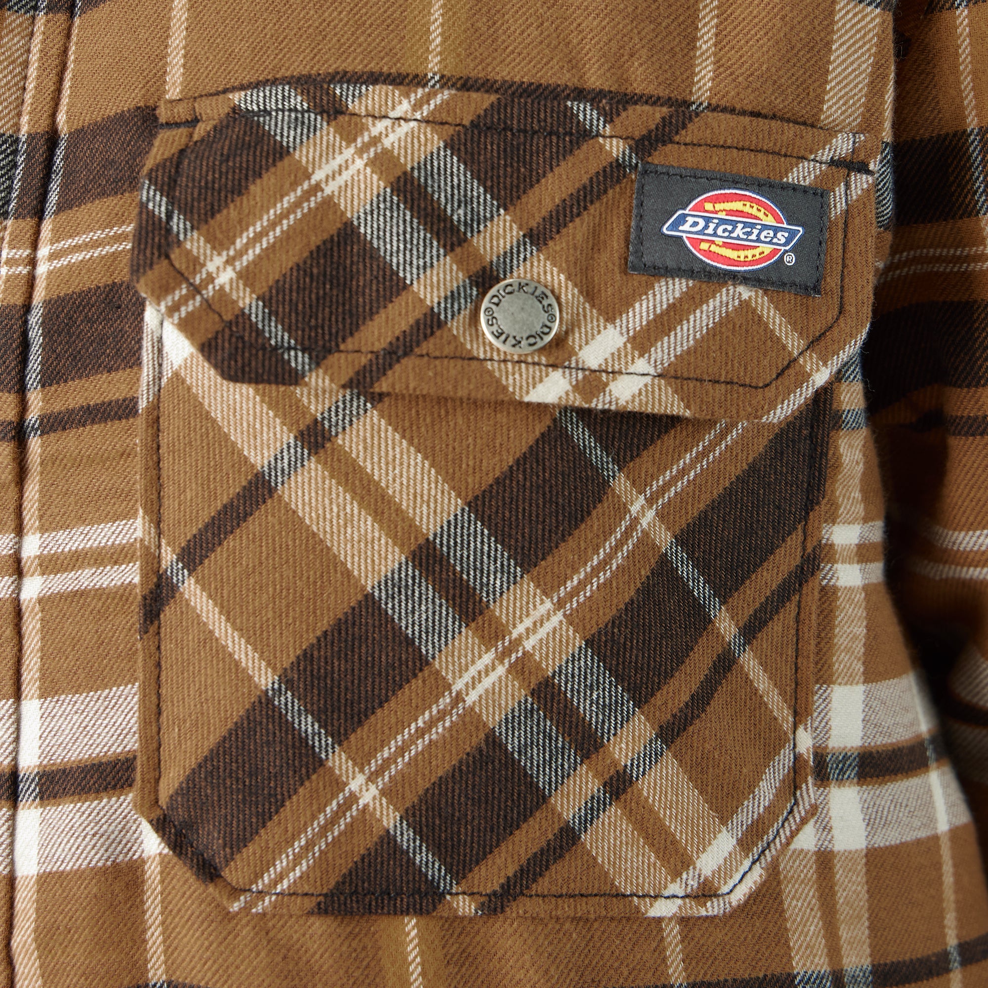 "Water Repellent Fleece-Lined Flannel Shirt Jacket"