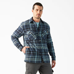 "Water Repellent Fleece-Lined Flannel Shirt Jacket"