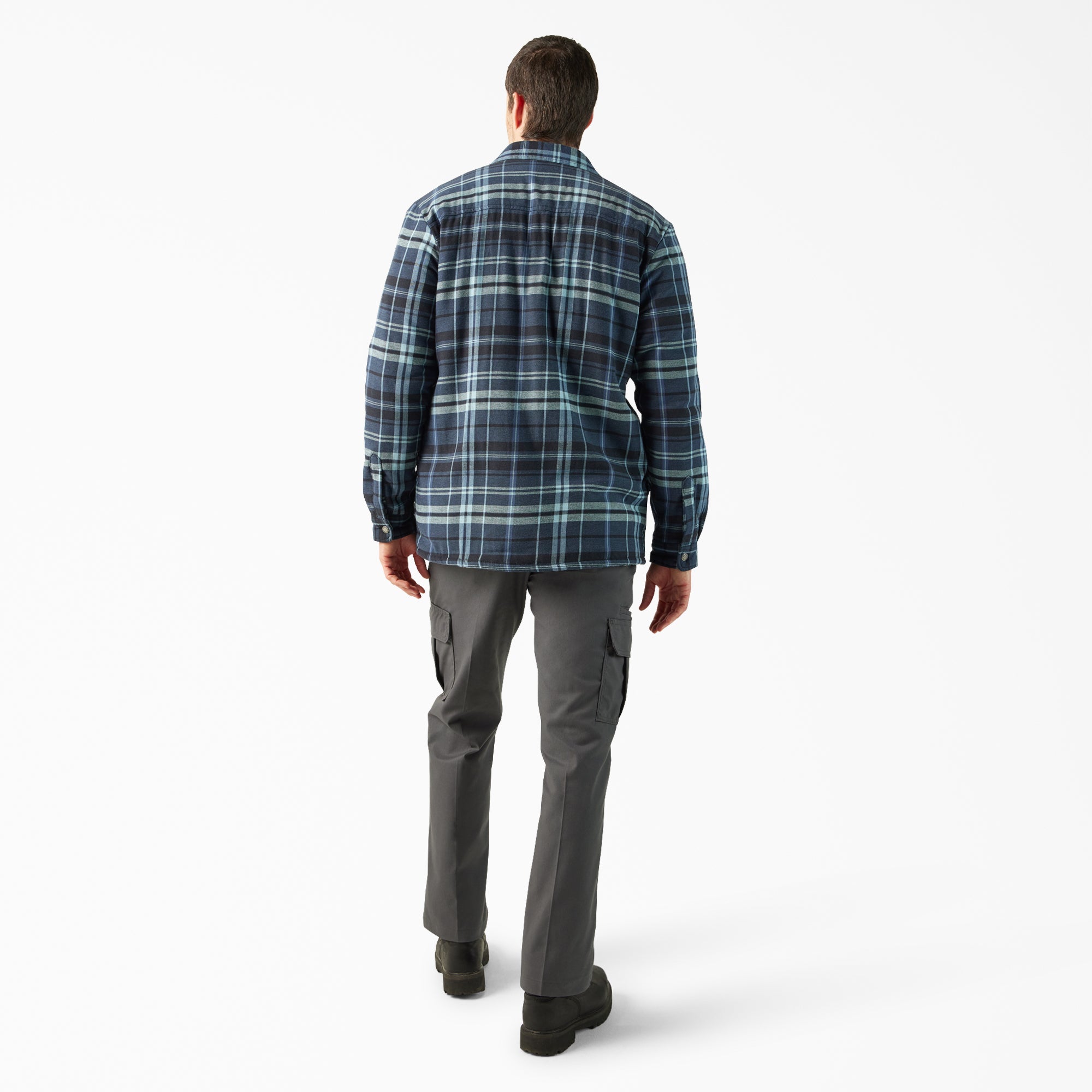 "Water Repellent Fleece-Lined Flannel Shirt Jacket"