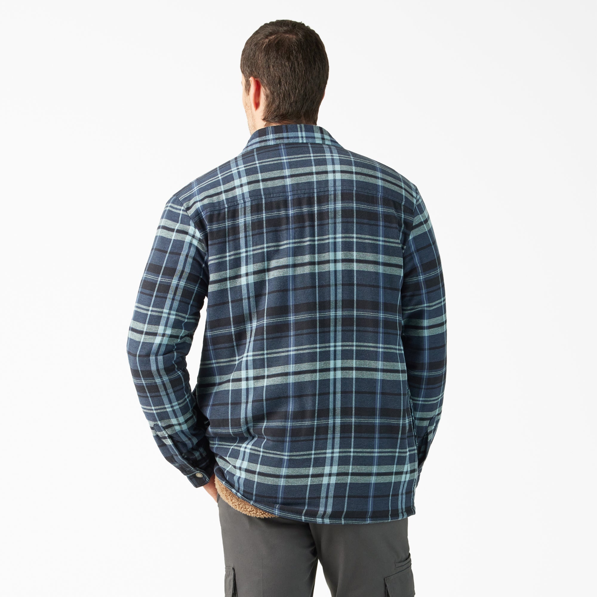 "Water Repellent Fleece-Lined Flannel Shirt Jacket"