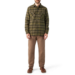 "Water Repellent Fleece-Lined Flannel Shirt Jacket"
