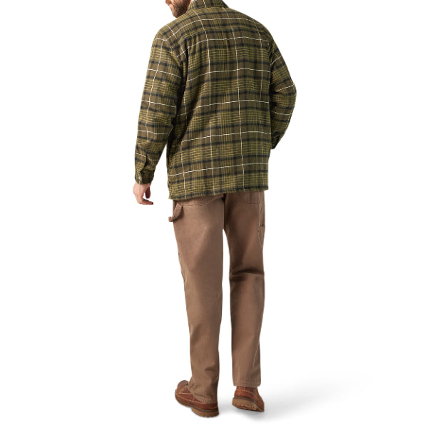 "Water Repellent Fleece-Lined Flannel Shirt Jacket"