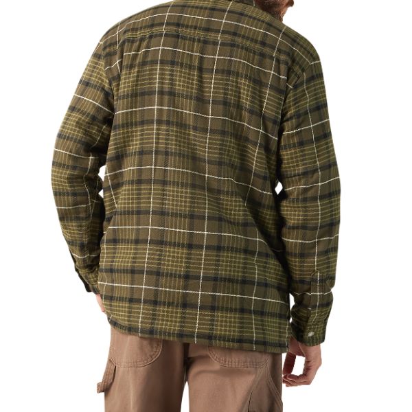"Water Repellent Fleece-Lined Flannel Shirt Jacket"