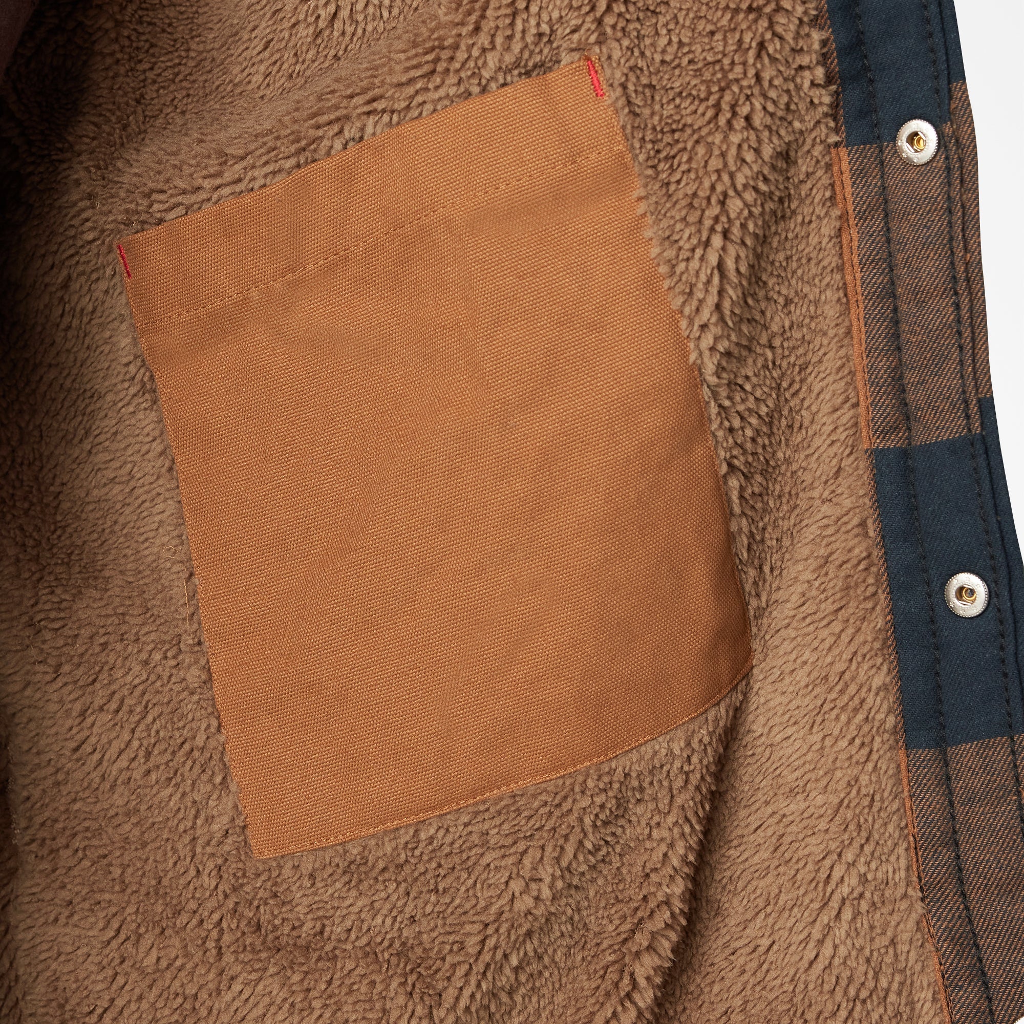 "Water Repellent Fleece-Lined Flannel Shirt Jacket"