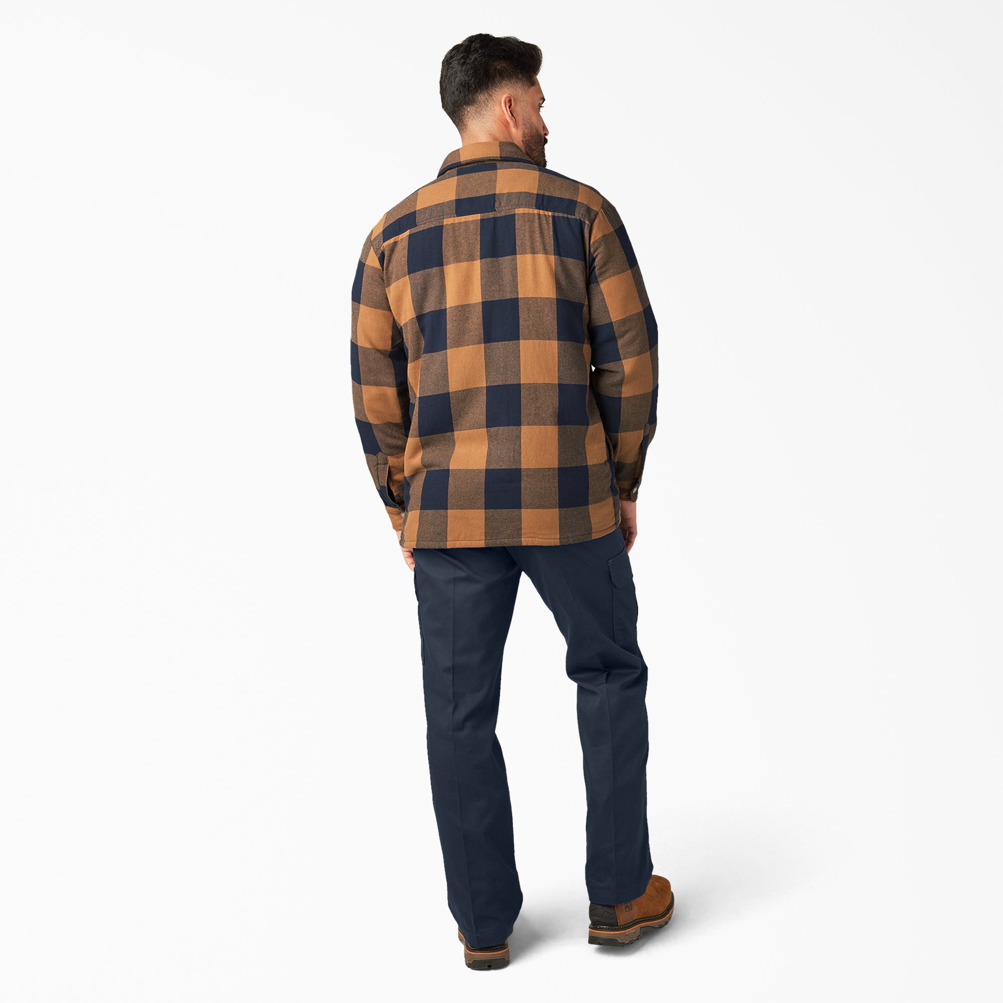"Water Repellent Fleece-Lined Flannel Shirt Jacket"