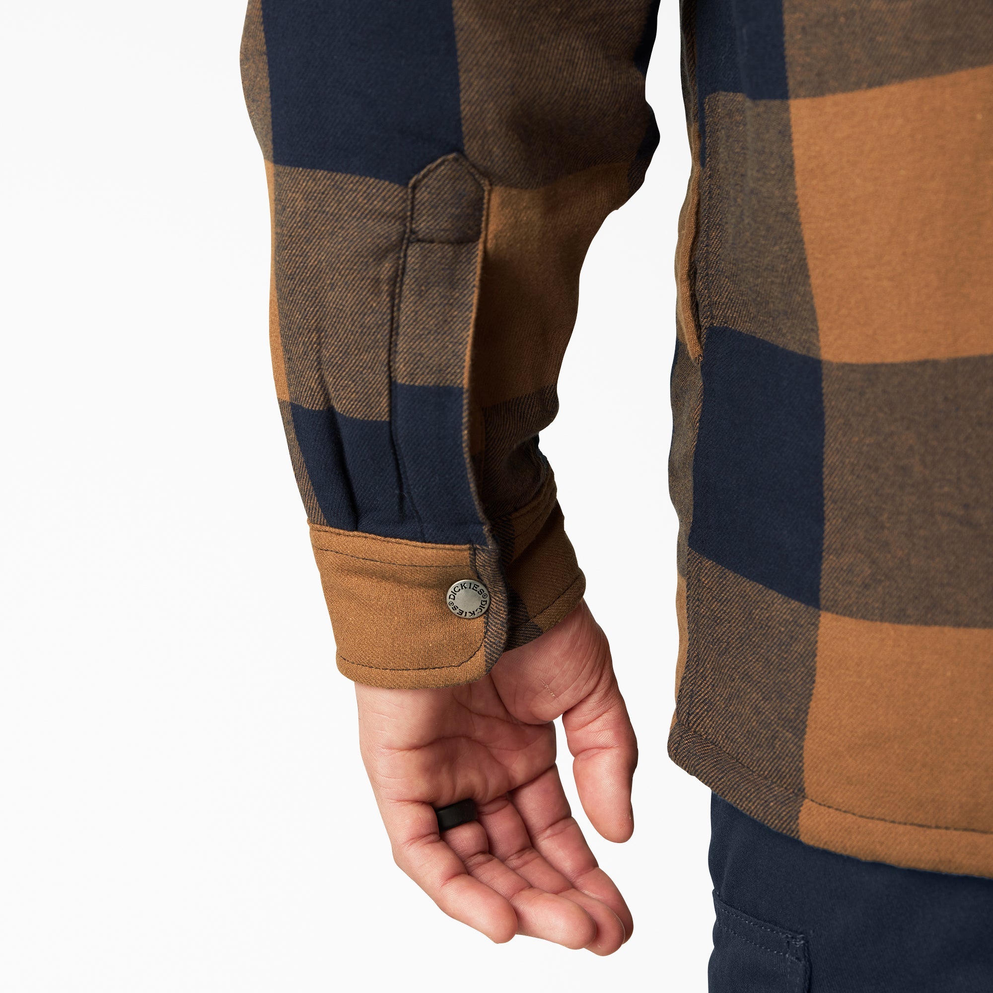 "Water Repellent Fleece-Lined Flannel Shirt Jacket"