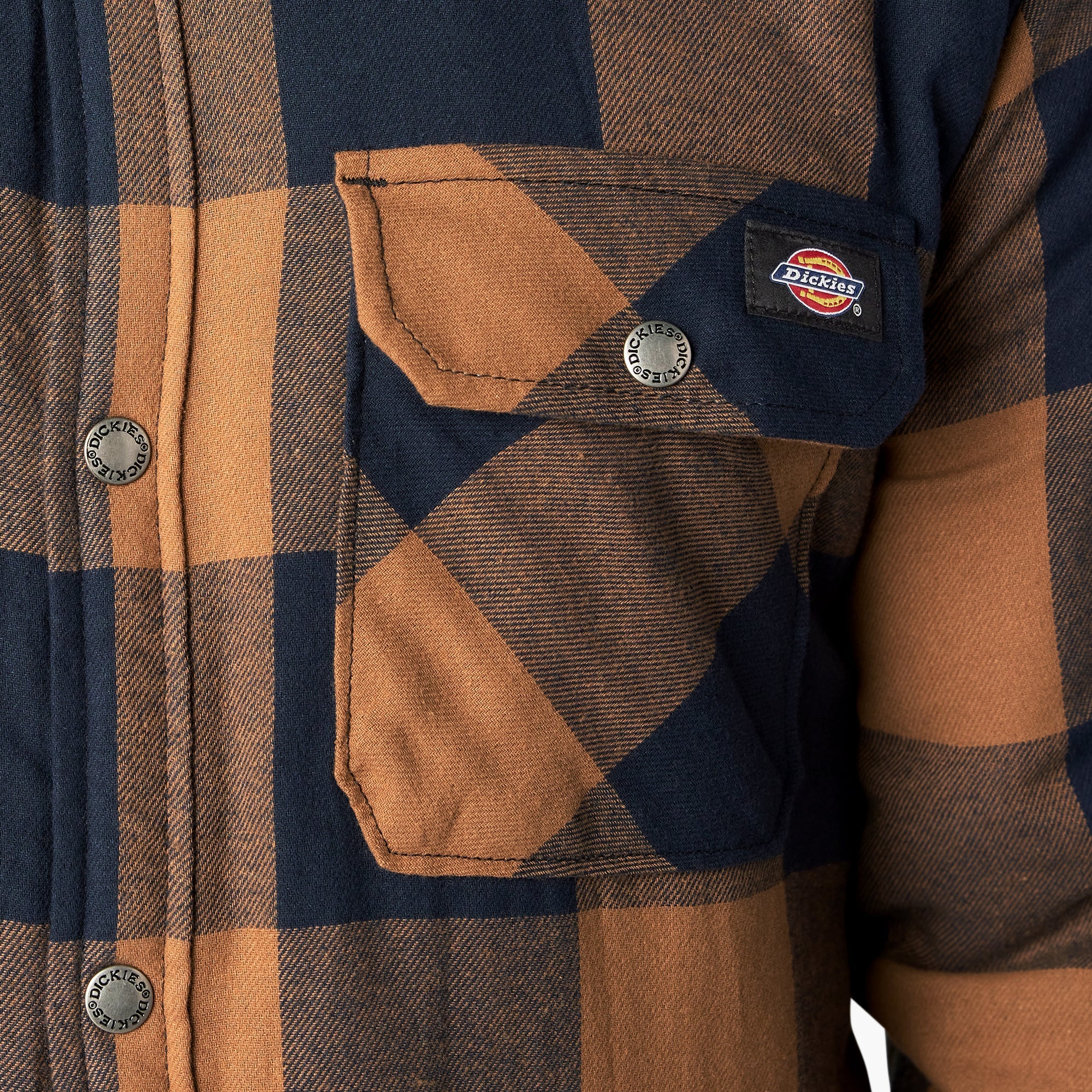 "Water Repellent Fleece-Lined Flannel Shirt Jacket"