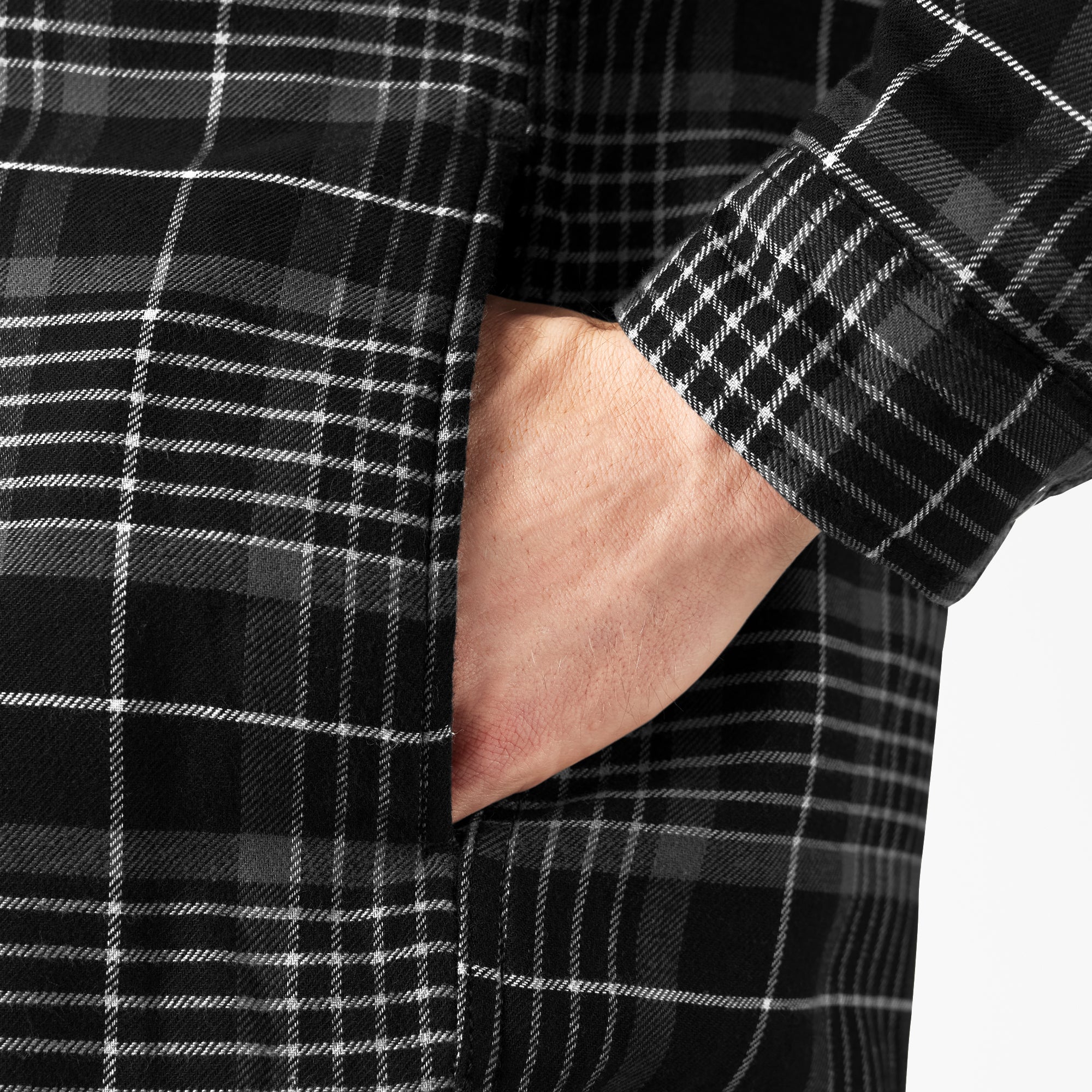 "Water Repellent Fleece-Lined Flannel Shirt Jacket"