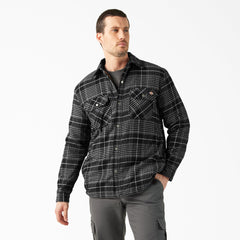 "Water Repellent Fleece-Lined Flannel Shirt Jacket"