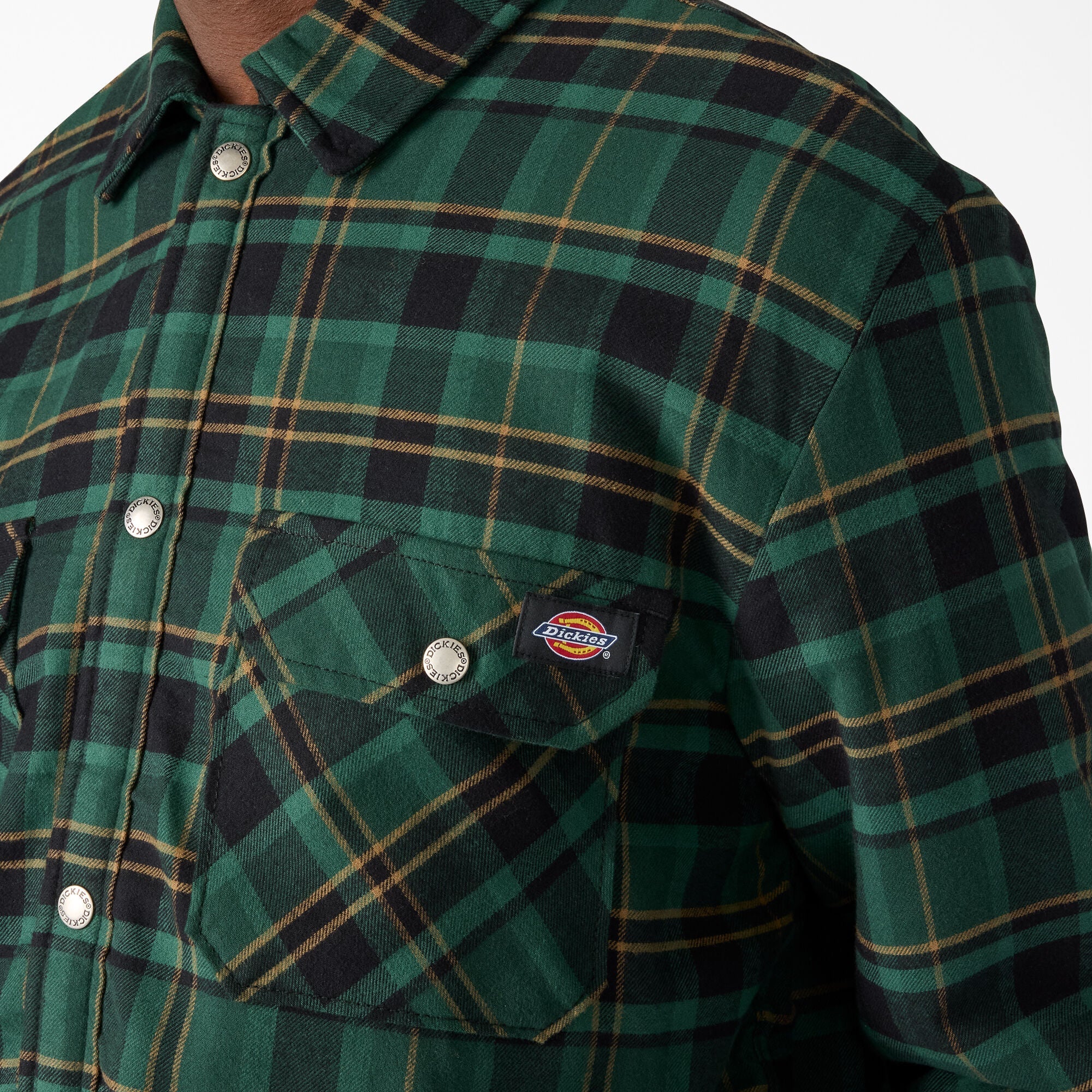 "Water Repellent Fleece-Lined Flannel Shirt Jacket"