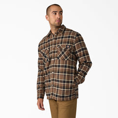 "Water Repellent Fleece-Lined Flannel Shirt Jacket"