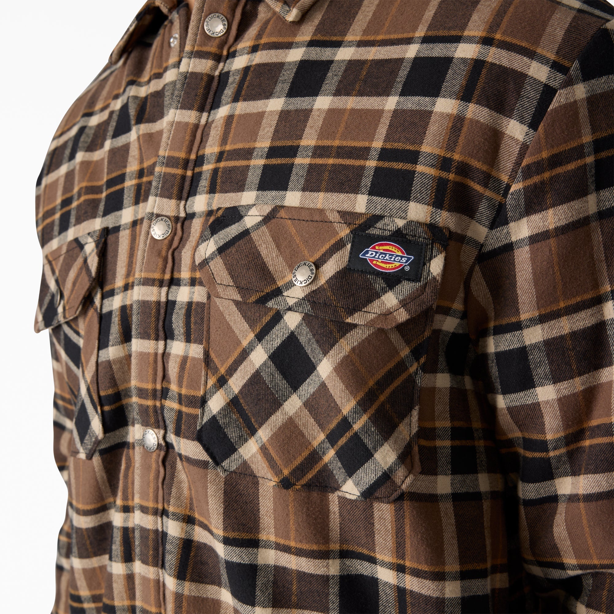 "Water Repellent Fleece-Lined Flannel Shirt Jacket"