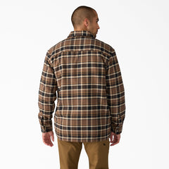 "Water Repellent Fleece-Lined Flannel Shirt Jacket"