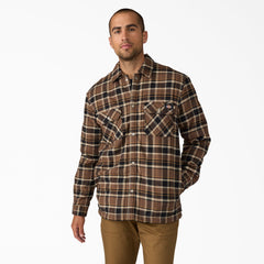 "Water Repellent Fleece-Lined Flannel Shirt Jacket"
