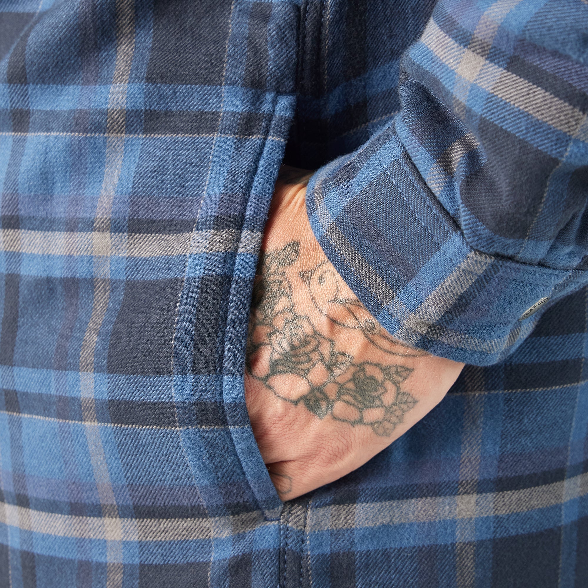 "Water Repellent Flannel Hooded Shirt Jacket"