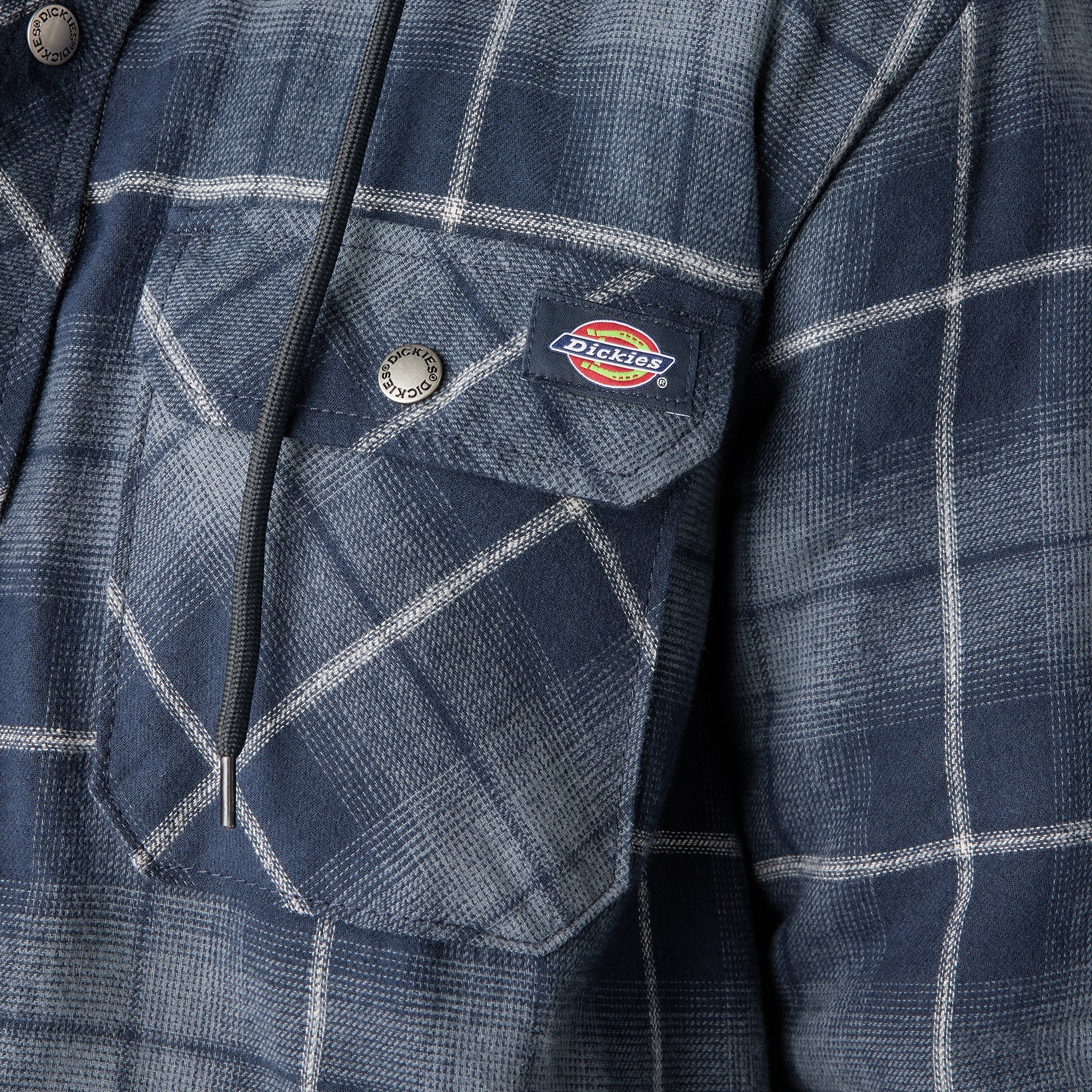 "Water Repellent Flannel Hooded Shirt Jacket"