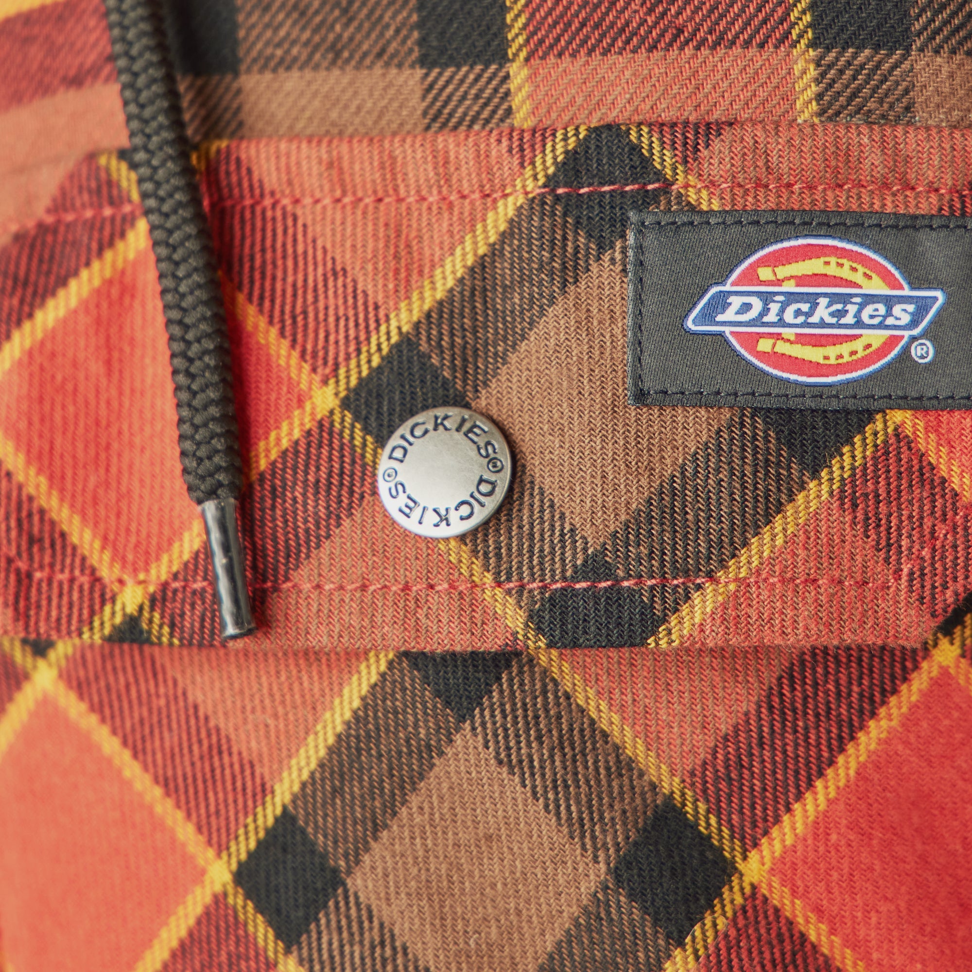 "Water Repellent Flannel Hooded Shirt Jacket"