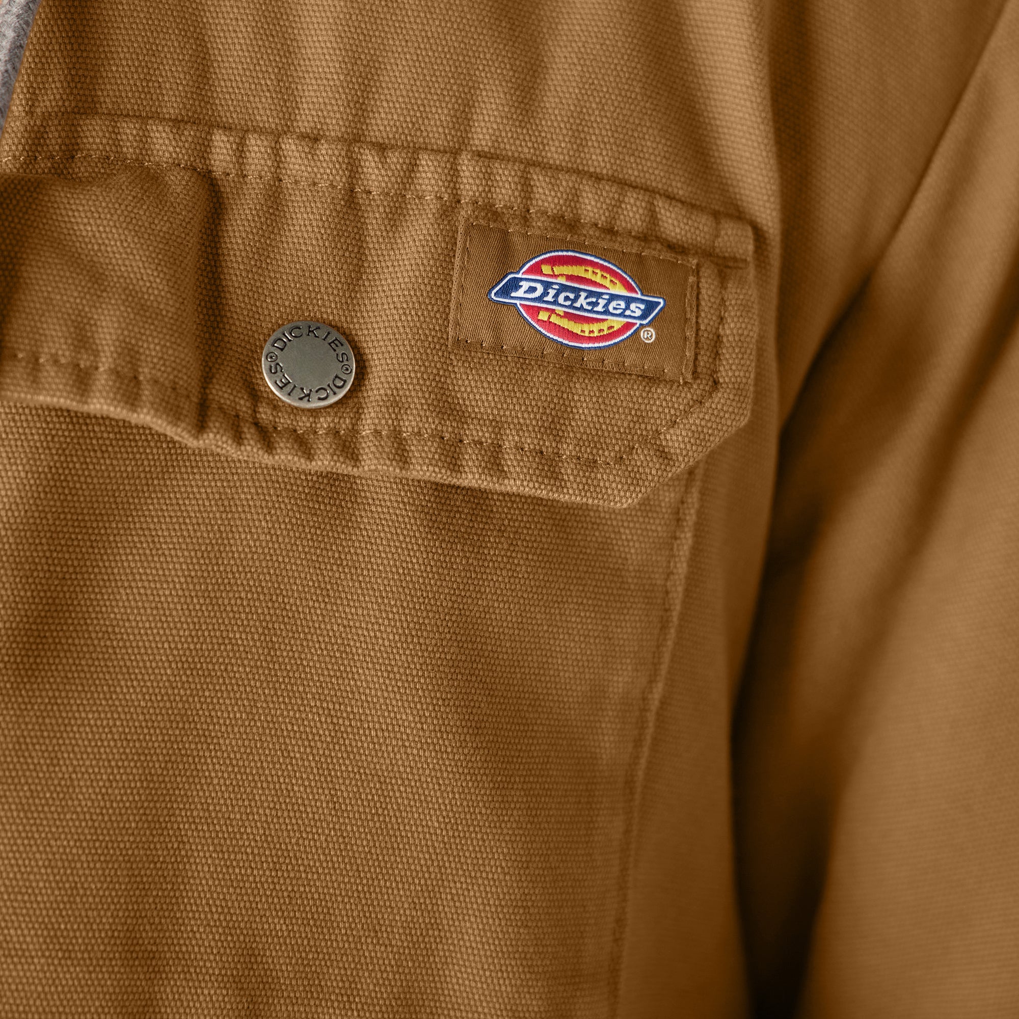 "Water Repellent Duck Hooded Shirt Jacket"