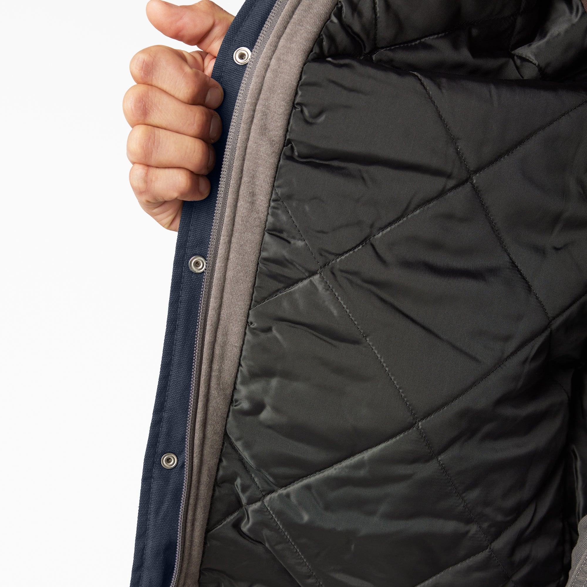 "Water Repellent Duck Hooded Shirt Jacket"