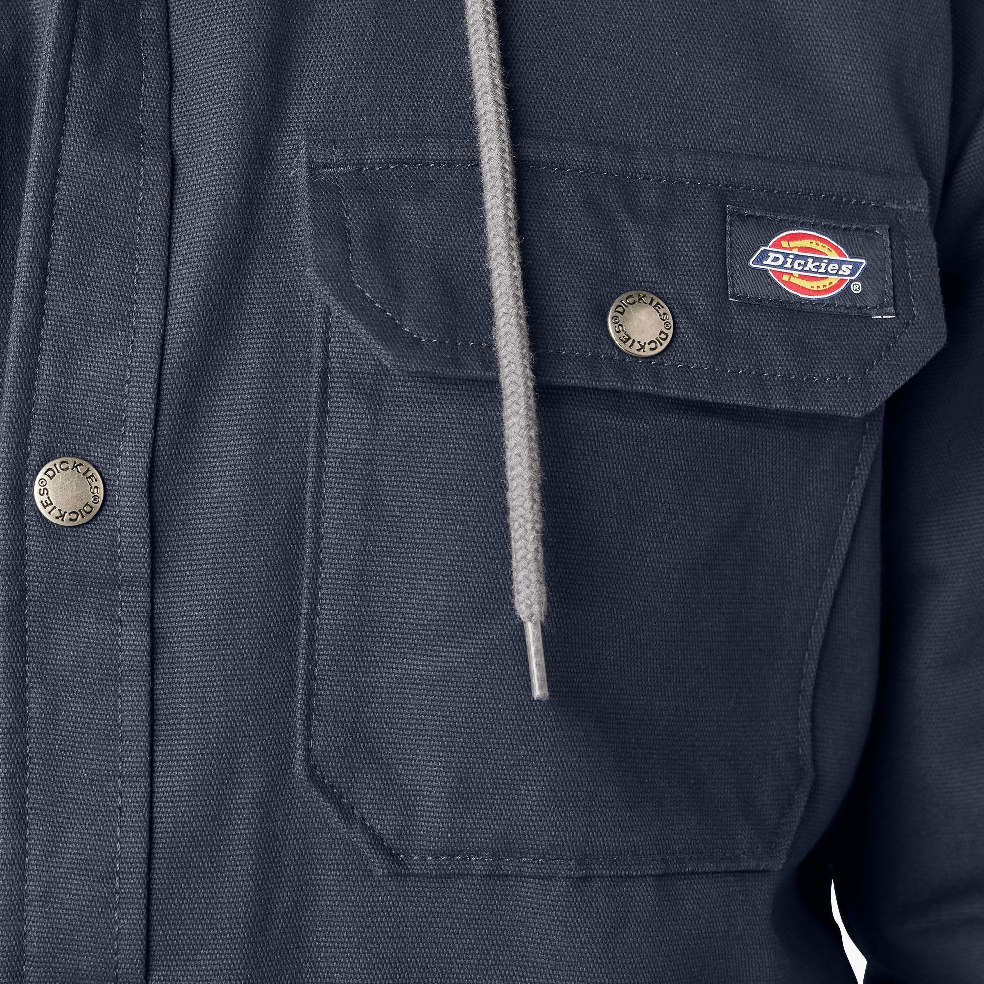 "Water Repellent Duck Hooded Shirt Jacket"