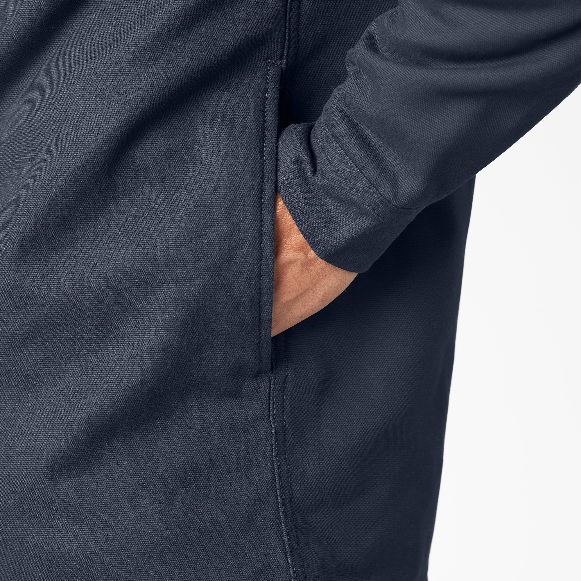"Water Repellent Duck Hooded Shirt Jacket"