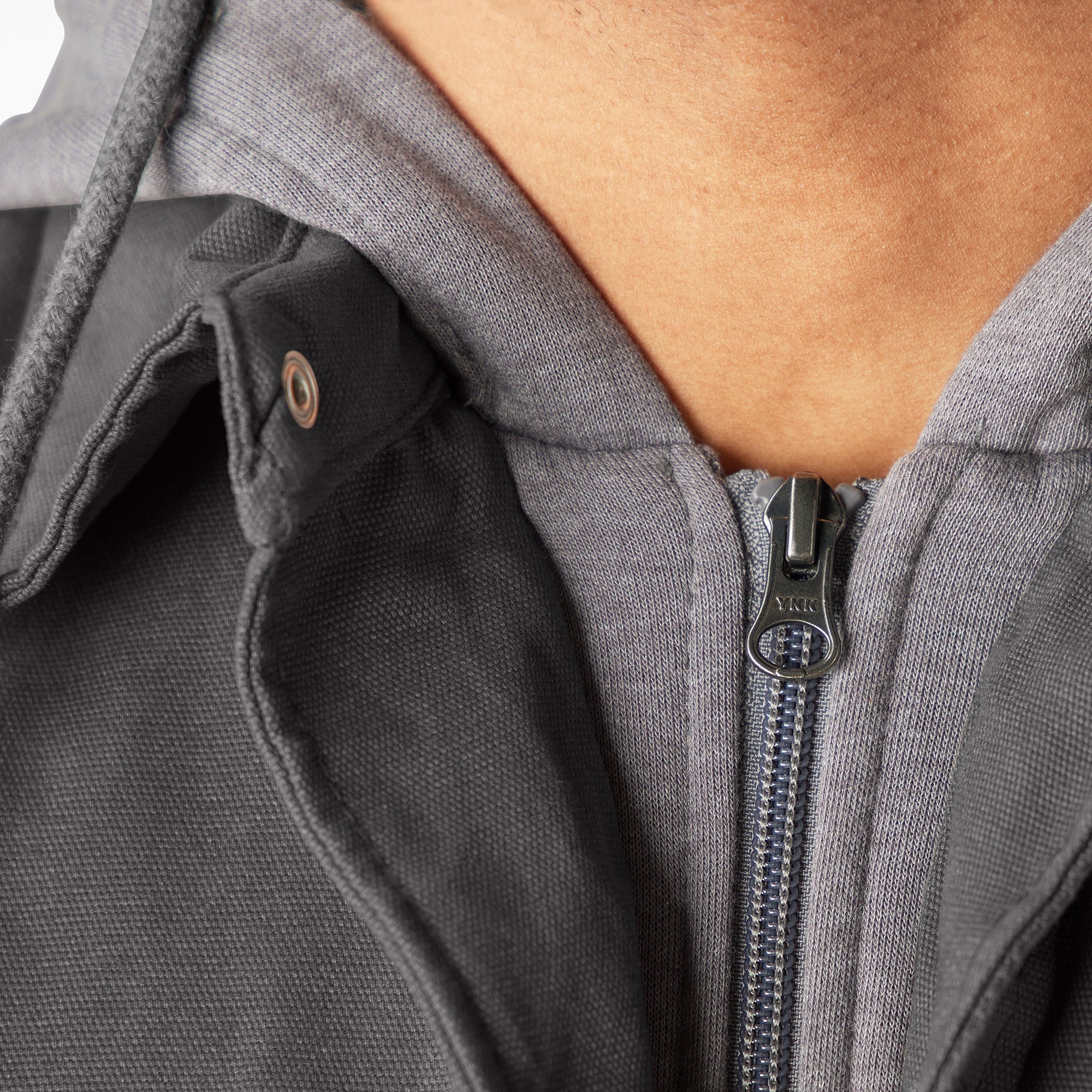 "Water Repellent Duck Hooded Shirt Jacket"