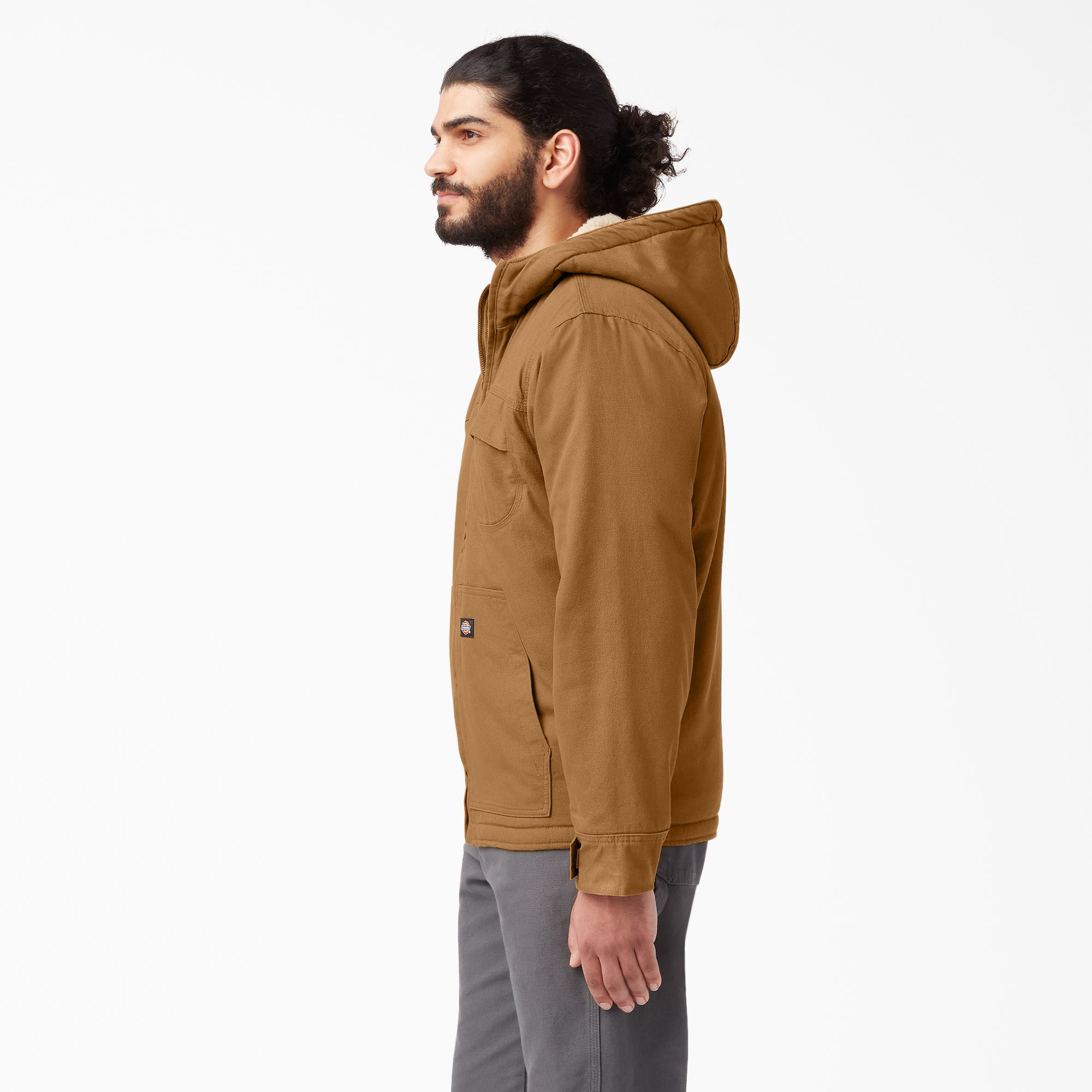 "Duck High Pile Fleece Lined Hooded Jacket"