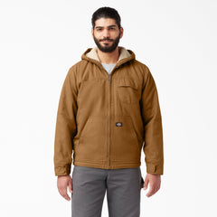 "Duck High Pile Fleece Lined Hooded Jacket"
