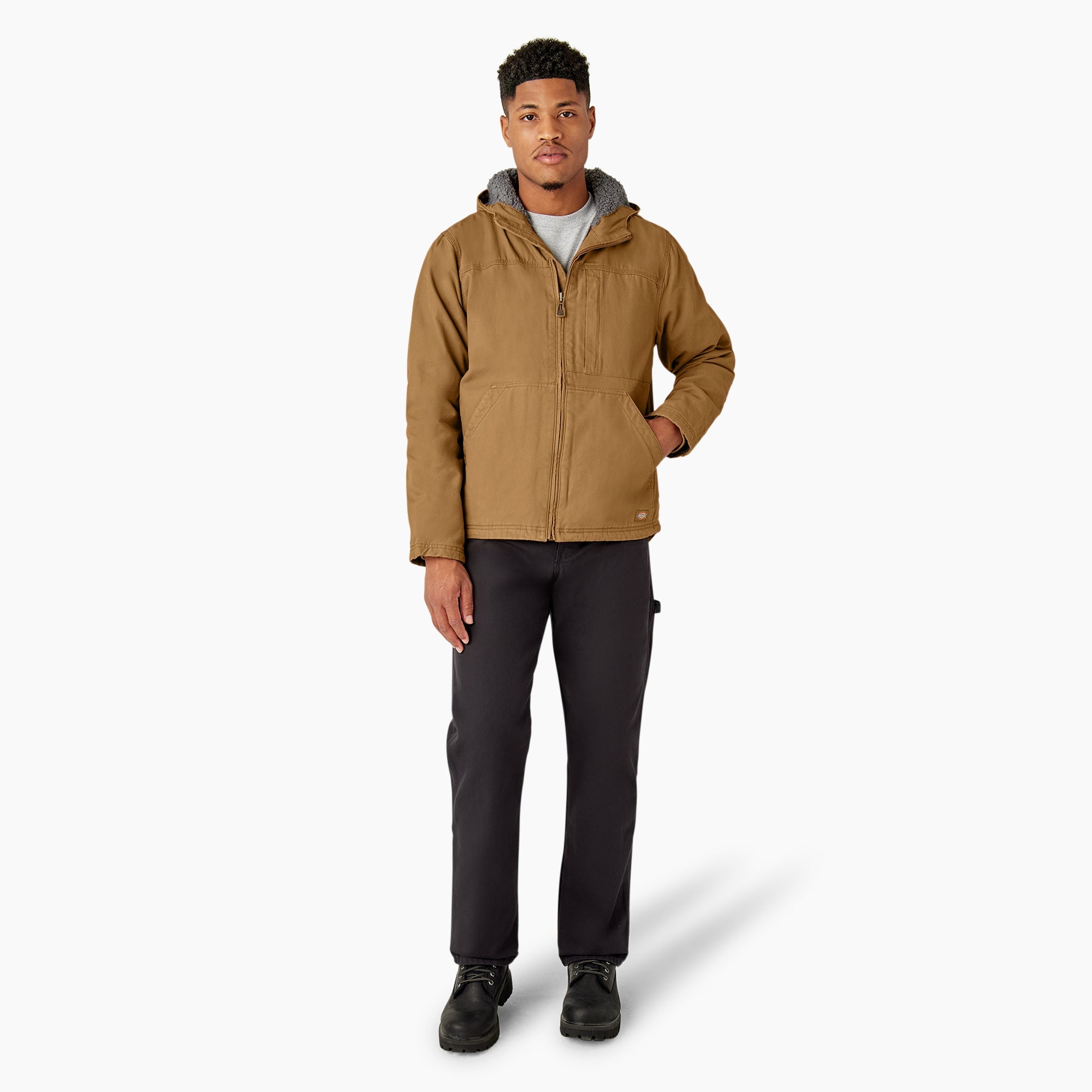 "Duck Canvas High Pile Fleece Lined Jacket"