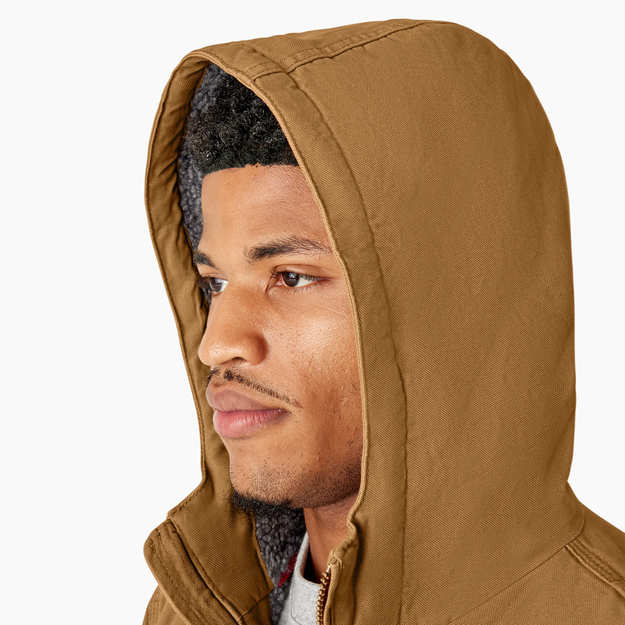 "Duck Canvas High Pile Fleece Lined Jacket"
