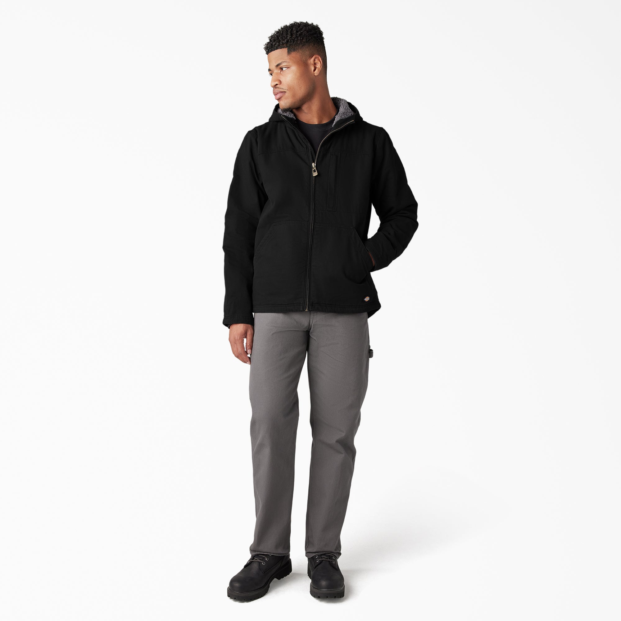 "Duck Canvas High Pile Fleece Lined Jacket"