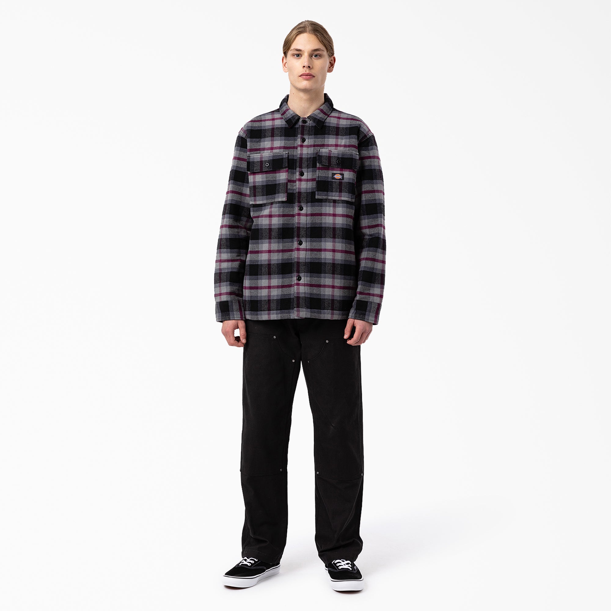"Flannel Quilted Lined Shirt Jacket"
