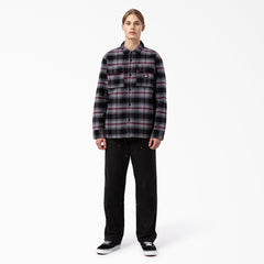 "Flannel Quilted Lined Shirt Jacket"