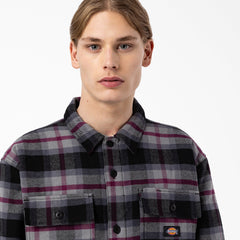 "Flannel Quilted Lined Shirt Jacket"