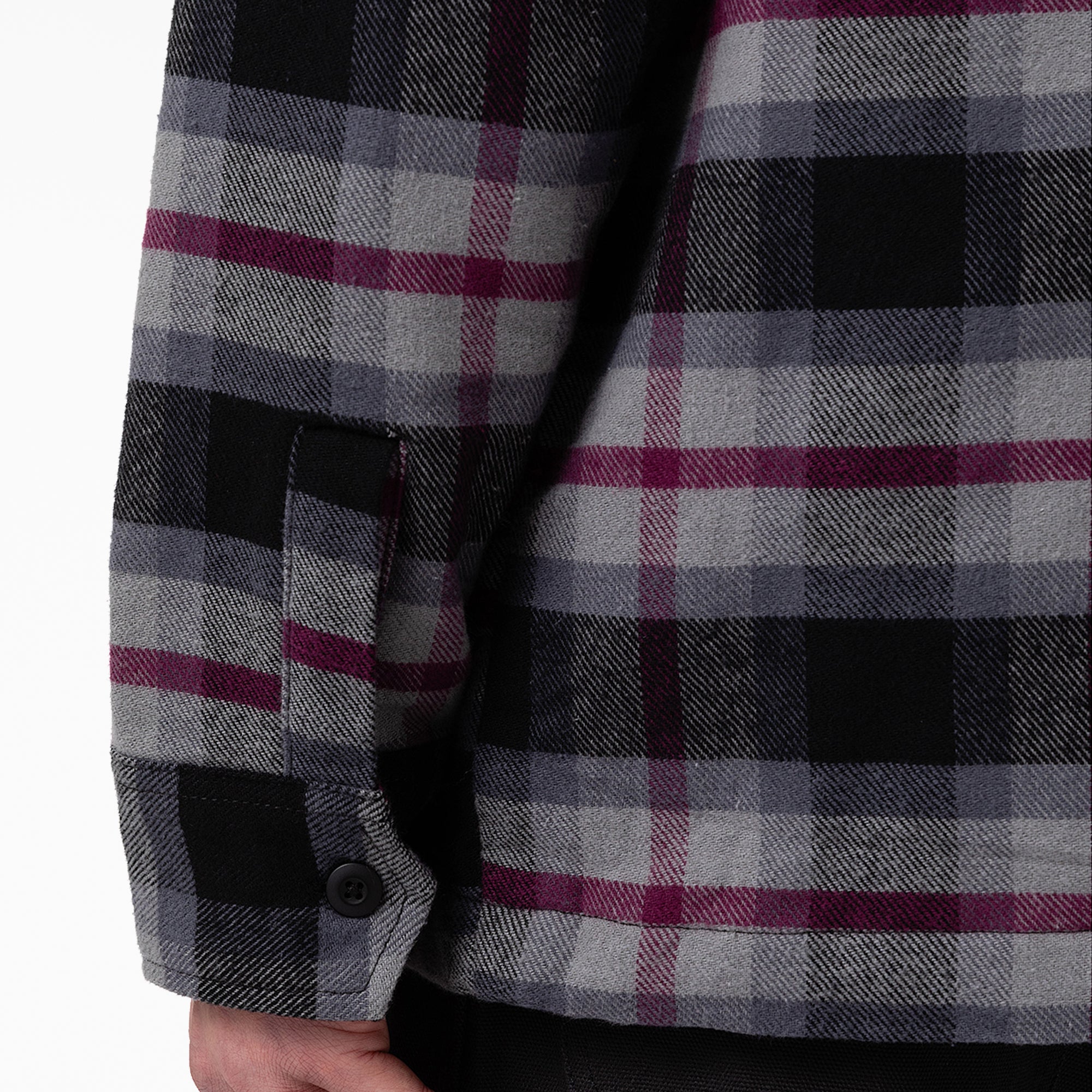 "Flannel Quilted Lined Shirt Jacket"