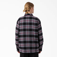 "Flannel Quilted Lined Shirt Jacket"