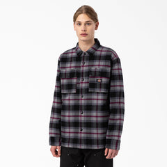"Flannel Quilted Lined Shirt Jacket"
