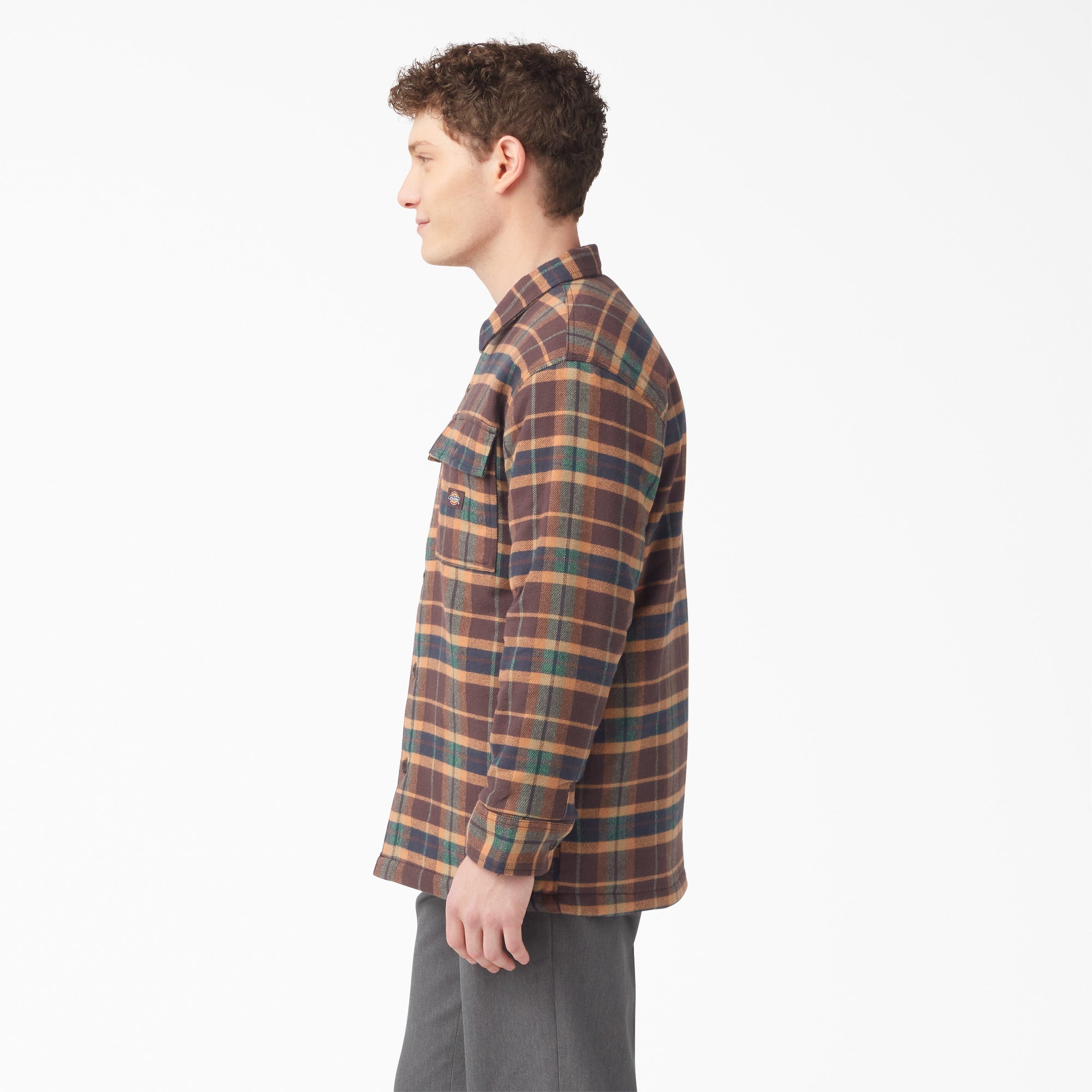 "Flannel Quilted Lined Shirt Jacket"