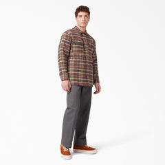"Flannel Quilted Lined Shirt Jacket"