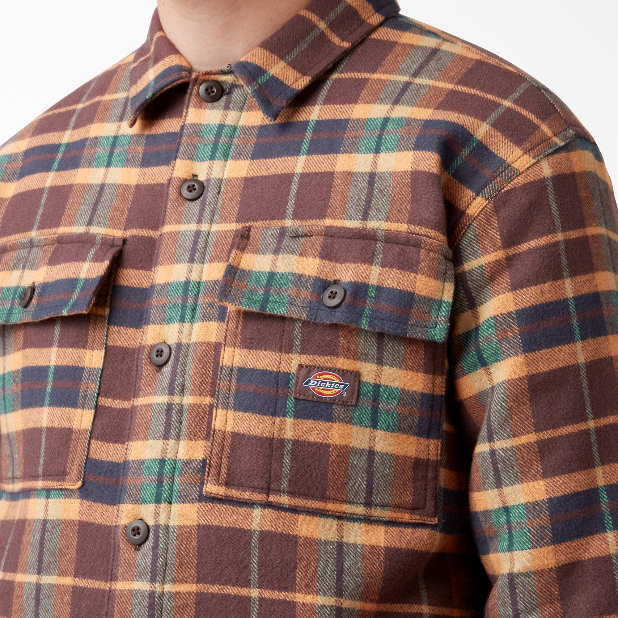 "Flannel Quilted Lined Shirt Jacket"