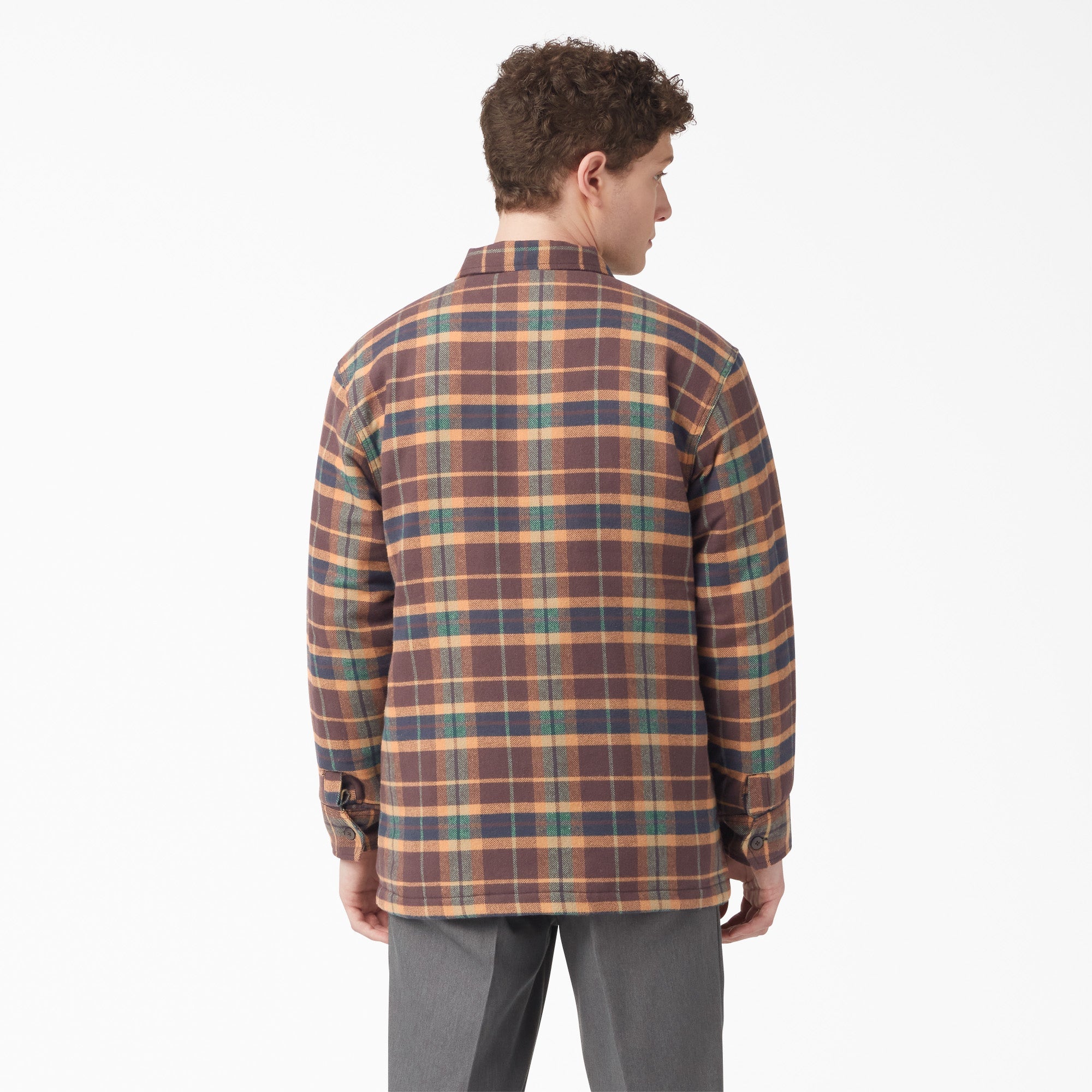 "Flannel Quilted Lined Shirt Jacket"