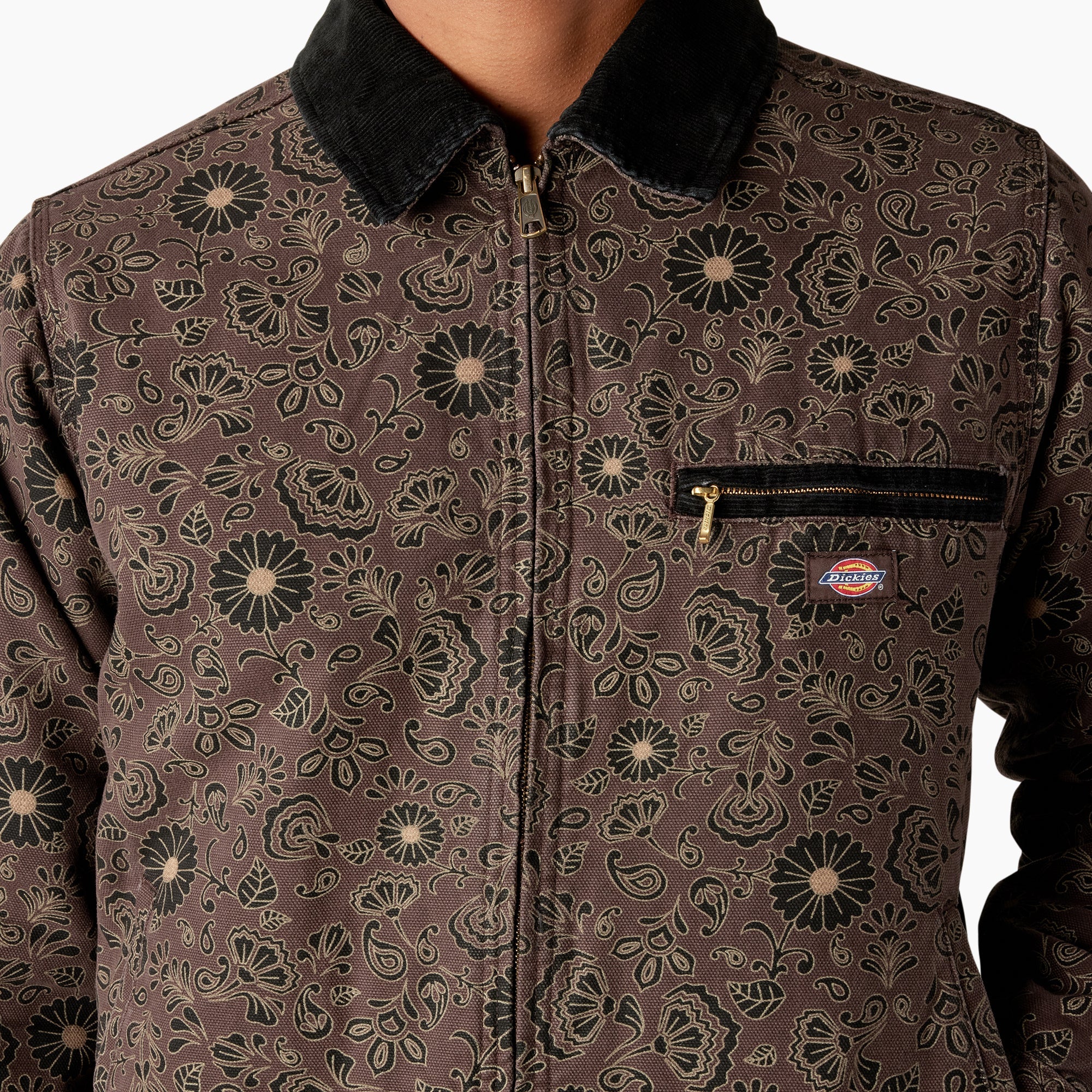 "Ellis Floral Print Duck Canvas Jacket"