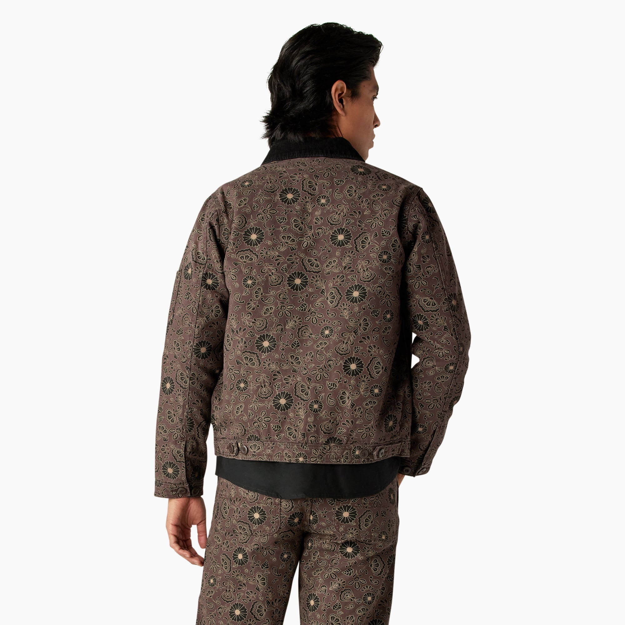 "Ellis Floral Print Duck Canvas Jacket"